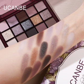 Bảng phấn mắt hoa hồng UCANBE Shimmer Matte Grey Pink Eye Shadow - 15 màu