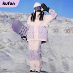 Bộ đồ trượt tuyết KUFUN dành cho nữ và nam chuyên nghiệp Trượt tuyết Top Bảng đơn Thiết bị bảng đôi Áo khoác chống thấm nước — ảnh 1