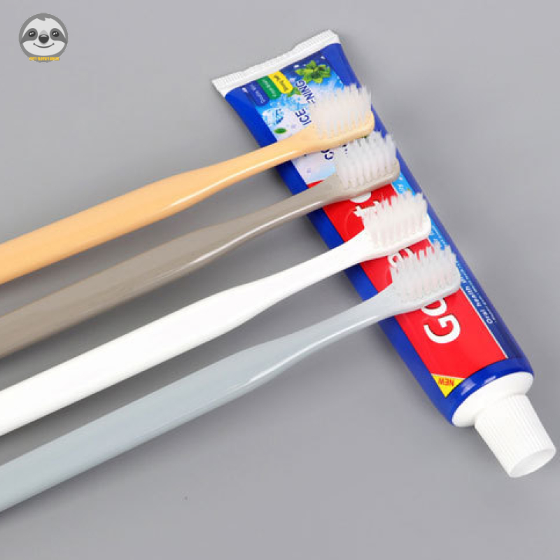 [Hàng có sẵn] Phong cách Muji Nhật Bản / Gói 4 bàn chải đầu nhỏ lông mềm / Bộ bàn chải gia đình / Tiện dụng du lịch