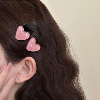 Kẹp Tóc Hình Trái Tim Màu Hồng Dễ Thương Cho Nữ