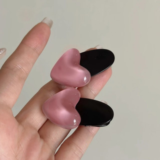 Kẹp Tóc Hình Trái Tim Màu Hồng Dễ Thương Cho Nữ