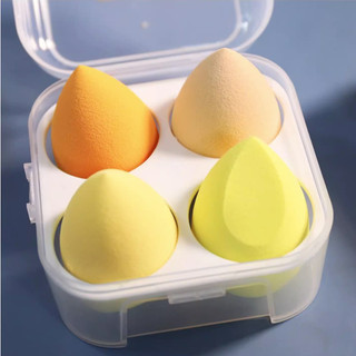 Hộp 4 Bông Mút Trang Điểm Chất Lượng Cao Ướt Và Khô