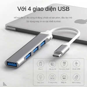 Hub USB 4 trong 1 4 trong 1 mở rộng kết nối với PC, Laptop, MacBook, Điện thoại di động