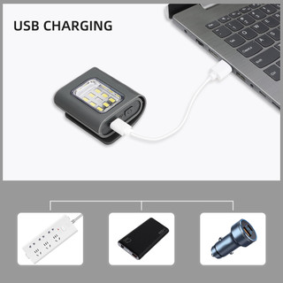 Bộ 2 Đèn led Cảnh Báo Chạy Bộ Sạc usb-c Rảnh Tay Cho Ánh Sáng Ban Đêm Có Kẹp Nam Châm Mạnh