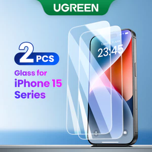 Ugreen 2 Miếng Dán Bảo Vệ Màn Hình Cho iPhone 15 15Plus 15 Pro Max Kính Cường Lực Bảo Vệ Màn Hình HD Siêu Trong Suốt 3D Full Cover