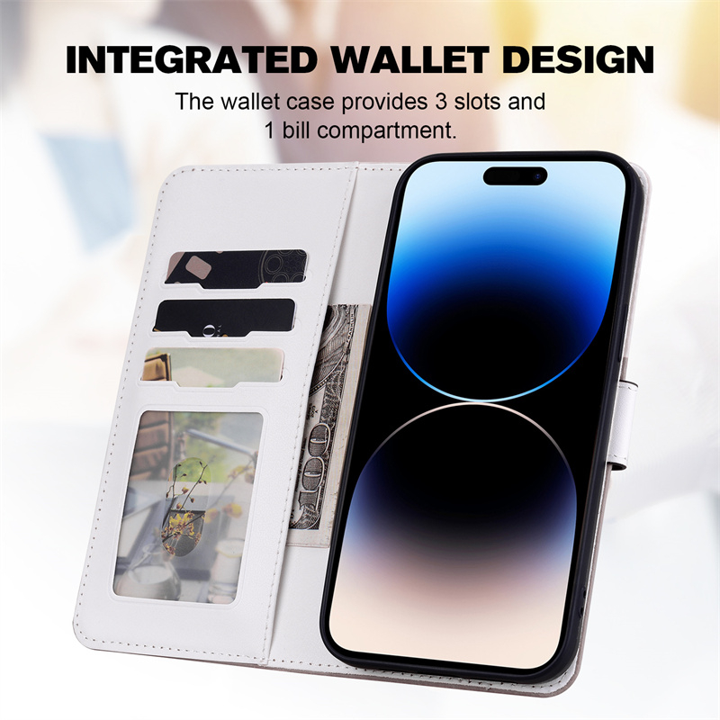 Dành Cho Iphone 6 6s 7 8 Plus Se 2 3 2020 2022 16E 17E X Xr Xs Max Phim Hoạt Hình Sang Trọng Dễ Thương Flip Case Da PU Túi Đựng Thẻ Vỏ Điện Thoại
