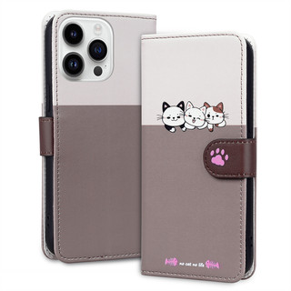 Bao Da Lật Cho iPhone 13 12 Mini Pro Max Hoạt Hình Mèo & Chó Dễ Thương Chống Sốc Ví Đựng Thẻ Đứng