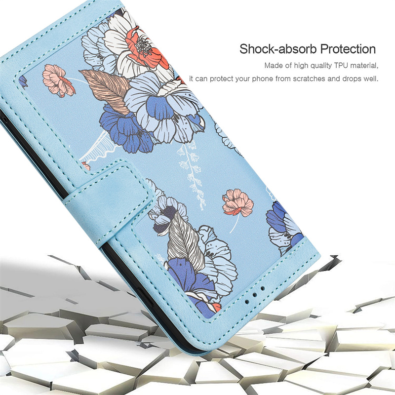 Khóa Flip Cover Dây Đeo Tay Dành Cho iPhone 11 Pro 6 6s 7 8 Plus Se 2 3 2020 2022 X Xr Xs Max Bao Da Đứng Khe Cắm Thẻ Vỏ Chống Sốc