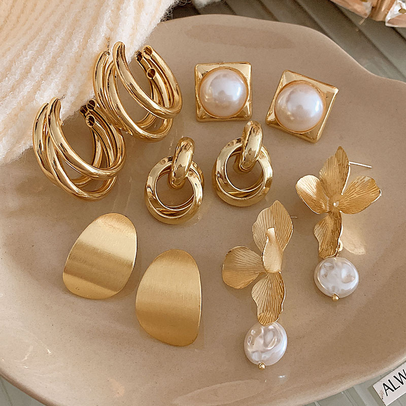 Bông tai hợp kim đơn giản, cao cấp - phụ kiện thời trang dành cho nữ