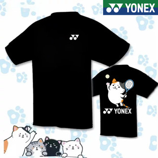 2024 Áo Cầu Lông YONEX Mới Áo Thun Nam Nữ Cổ Tròn Sấy Nhanh Tay NgắnTennis Thể Thao Top