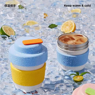 Chakolab cốc giữ nhiệt/lạnh lót gốm sứ mini cầm tay thép không gỉ cho nữ, chịu nhiệt cao