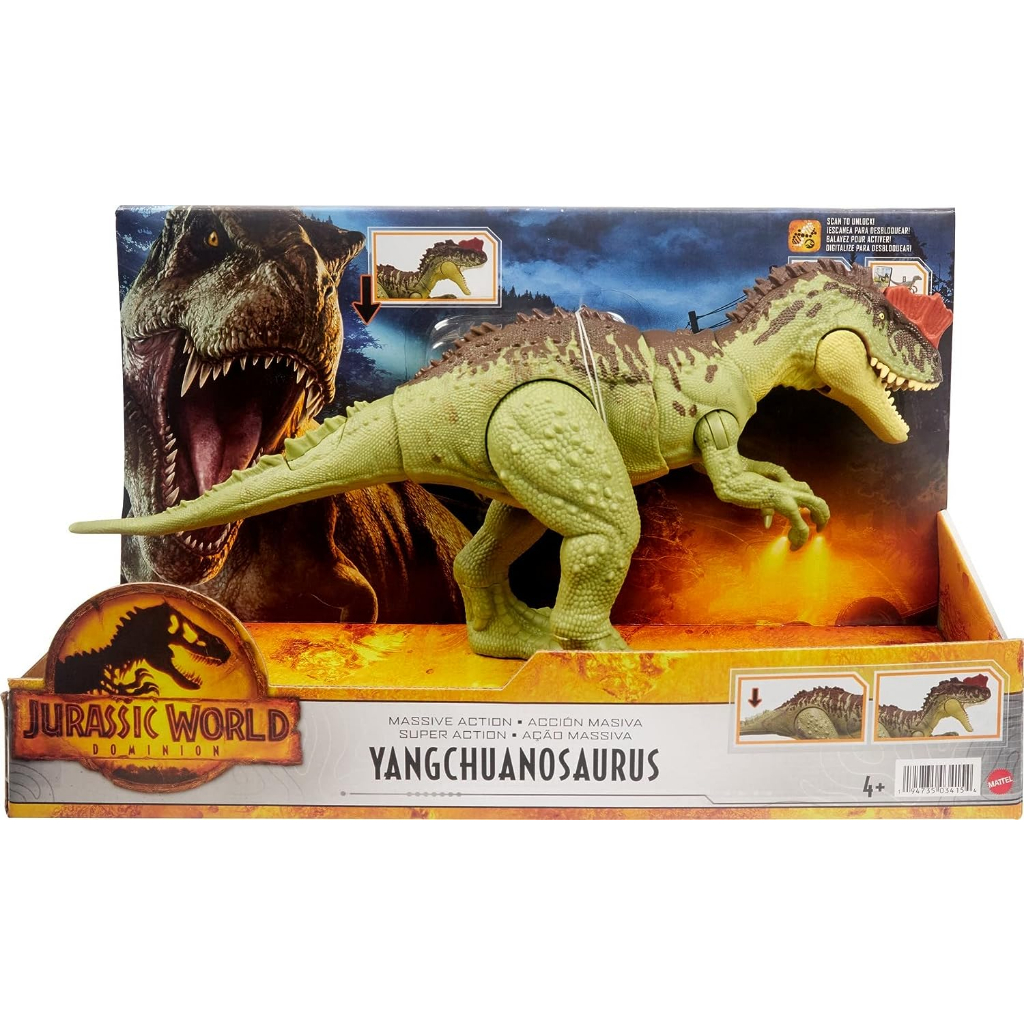 Jurassic World Dominion Massive Action Yangchuanosaurus Dinosaur Action Figure Toy with Attack Motion, Plus Downloadable App & AR HDX49 Jurassic world dominion Mô Hình Đồ Chơi Hành Động yangchuanosaurus Khủng Long Có Thể Tải Xuống hdx49