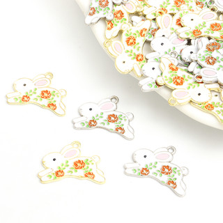 Set 10 Mặt Vòng cổ / Vòng Tay / Khuyên Tai Hình Thỏ / Cây Cối Sáng Tạo Dễ Thương diy