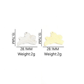 Set 10 Mặt Vòng cổ / Vòng Tay / Khuyên Tai Hình Thỏ / Cây Cối Sáng Tạo Dễ Thương diy