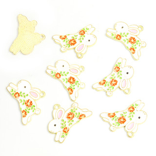 Set 10 Mặt Vòng cổ / Vòng Tay / Khuyên Tai Hình Thỏ / Cây Cối Sáng Tạo Dễ Thương diy