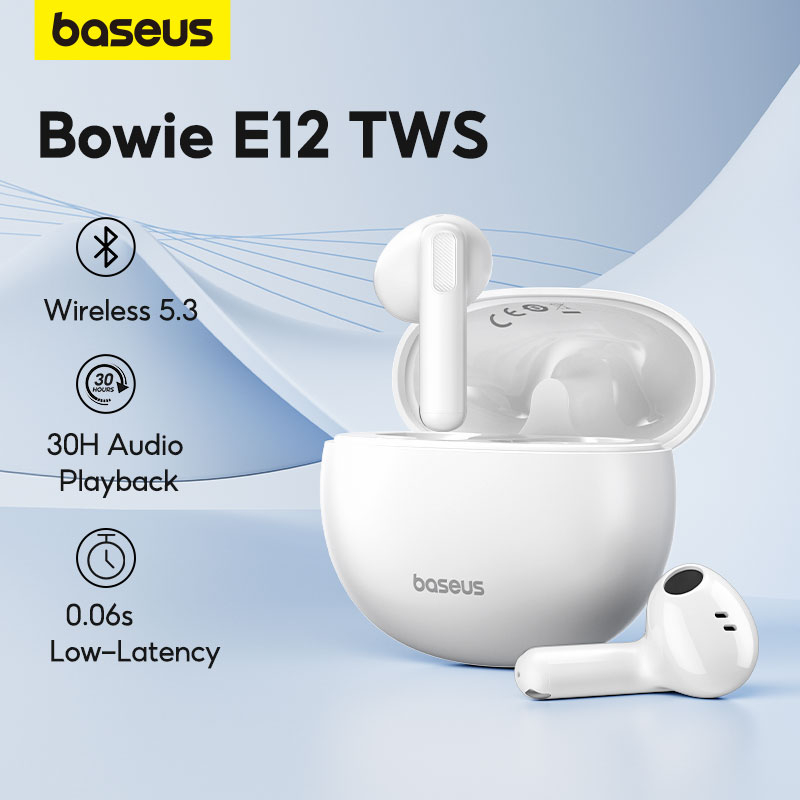 Tai nghe Bluetooth Baseus Bowie E12 TWS đích thực thiết kế thân ngắn