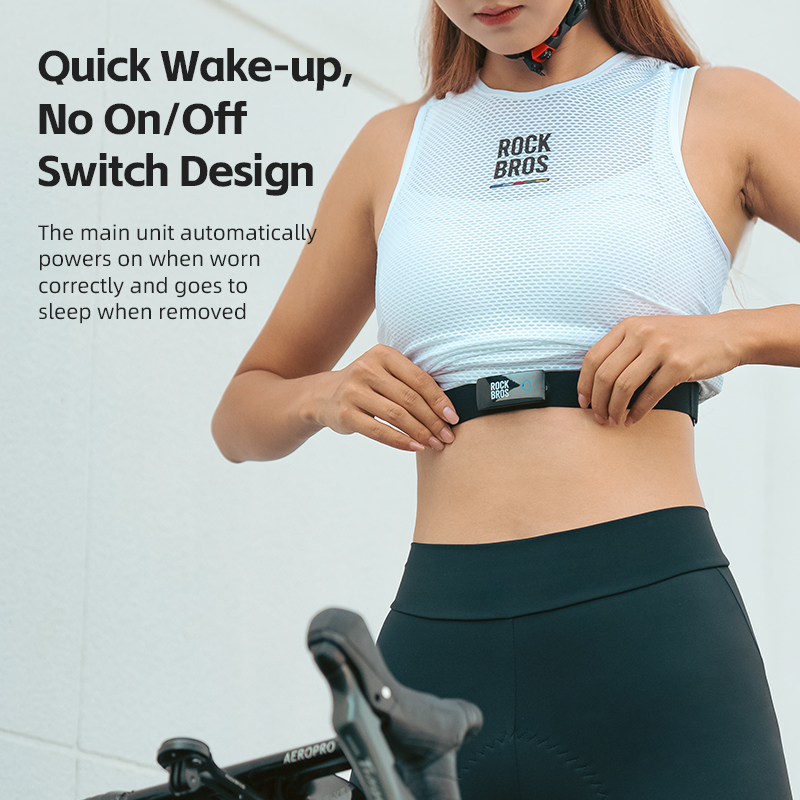 ROCKBROS Sạc Nhịp Tim Chạy Xe Đạp Chế Độ Kép IPX7 Thể Thao Theo Dõi Nhịp Tim Khỏe Mạnh ANT + Bluetooth Strava Magenet Sạc
