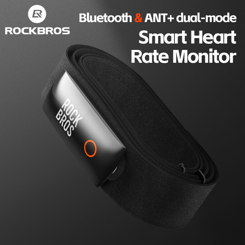ROCKBROS Sạc Nhịp Tim Chạy Xe Đạp Chế Độ Kép IPX7 Thể Thao Theo Dõi Nhịp Tim Khỏe Mạnh ANT + Bluetooth Strava Magenet Sạc