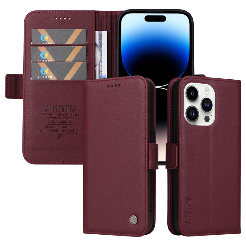 Dành Cho iPhone 11 12 Mini Pro Max Ví Da Lật Có Thẻ Tín Dụng Bao Chân Đế