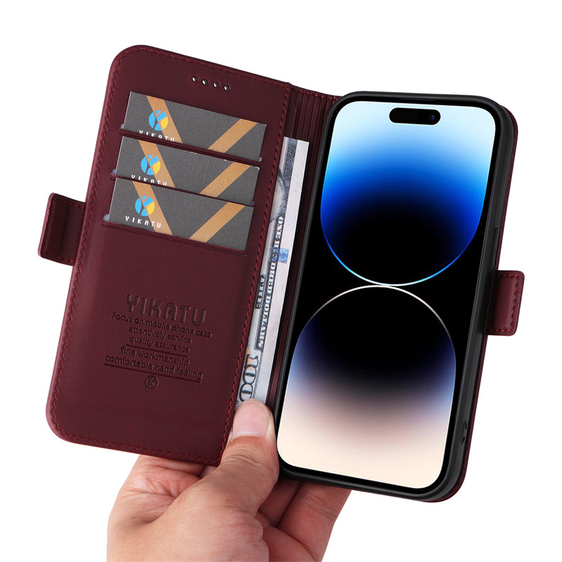 Dành Cho iPhone 11 12 Mini Pro Max Ví Da Lật Có Thẻ Tín Dụng Bao Chân Đế