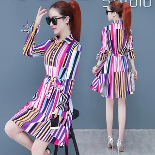 Đầm Midi Dài Đến Đầu Gối Tay Dài Màu Đỏ / Vàng / Đỏ / Xanh Navy Mới Cho Nữ ❀Áo Kiểu Màu Đỏ Thời Trang Trẻ Trung ❀Màu Vàng ❀Áo Thun Đen In Hình Độc Đáo Cá Tính