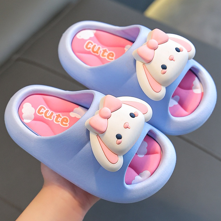Dép đế mềm cho bé  chống trượt hoạt hình thỏ dễ thương cho bé gái