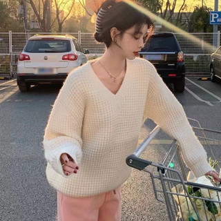 áo sweater Áo Len Dài Tay Form Rộng Thiết Kế Mới Thời Trang Mùa Thu Đông Theo Phong Cách Hàn Quốc áo len dài tay form rộng