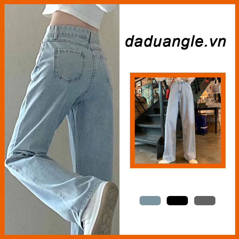 Ảnh Daduhey Quần Jeans Nữ Lưng Cao Ống Rộng Palazo 1