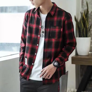 Áo sơ mi nam kẻ sọc phong cách Hàn Quốc dài tay, dáng rộng, phù hợp đi chơi, dạo phố, phong cách hip-hop