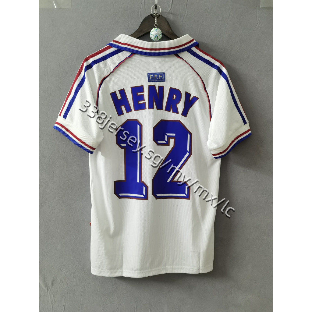 Áo Bóng Đá Phong Cách retro Pháp 1998 France away 3A | Shopee Việt Nam