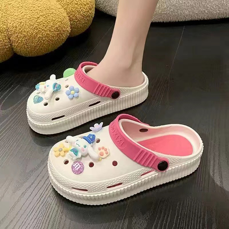 Dễ thương của Con chó quế Mô hình chống trượt và chống được mang ra ngoài trượt thời trang dành cho nữ Đôi dép