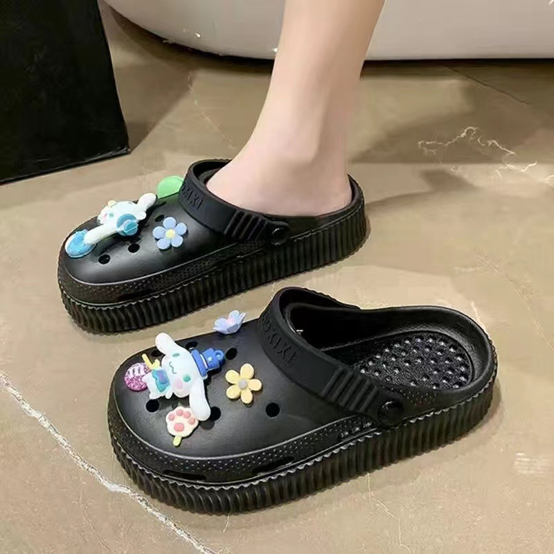 Dễ thương của Con chó quế Mô hình chống trượt và chống được mang ra ngoài trượt thời trang dành cho nữ Đôi dép