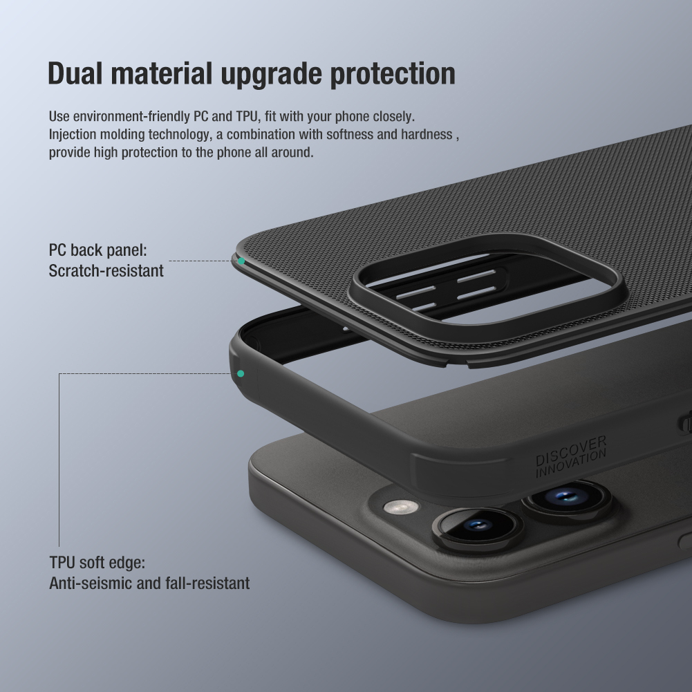 Nillkin Cho iPhone 15 Pro Max / iPhone 15 Plus / iPhone 15 / 15 Pro Frosted Shield Từ Pro Nhựa PC TPU Chống Sốc Chống Rơi Ốp lưng Vỏ Bảo Vệ