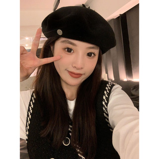 Mũ beret Len Phong Cách retro Thời Trang Thu Đông Dành Cho Nữ
