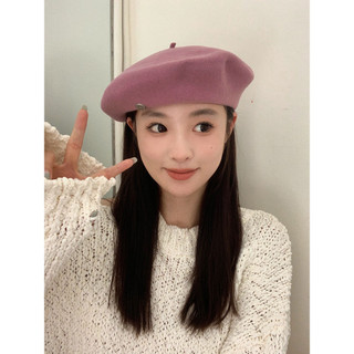 Mũ beret Len Phong Cách retro Thời Trang Thu Đông Dành Cho Nữ