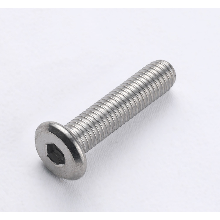 (((M5 M6) Thép không gỉ 304 Đầu tròn phẳng hình lục giác Ổ cắm vít đầu phẳng lớn Nội thất vát vít Bu lông M5 M6