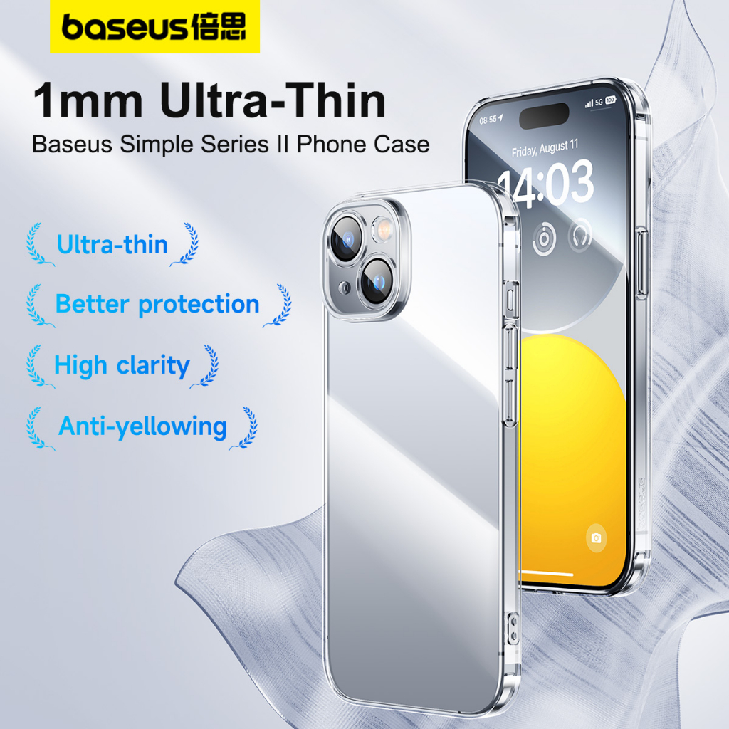 Ảnh Ốp điện thoại Baseus TPU dẻo trong suốt chống sốc bảo vệ camera thích hợp cho iphone 15 promax iphone 15 pro plus 1