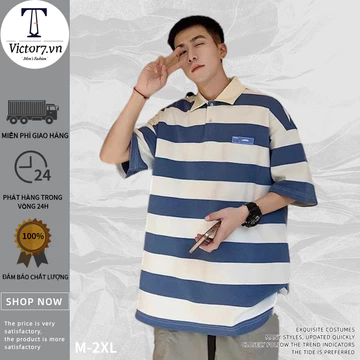 Áo polo Ngắn Tay Họa Tiết Sọc Ngang Thời Trang Dành Cho Nam Áo Thun Nam Thun Nam Ao Thun Áo Thun Tay Lỡ ThờI Trang Nam Áo Polo From RộNg T Shirt Unisex Bigsize Áo Thun Nam Tay Ngắn Áo PhôNg Nữ Áo C