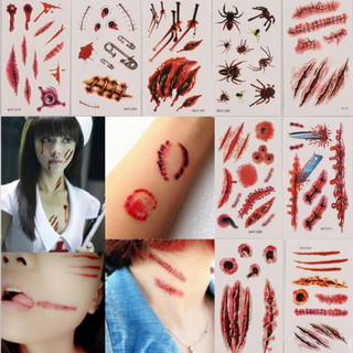 Hình Xăm Dán Vết Thương Máu Giả Chống Thấm Nước Hóa Trang halloween