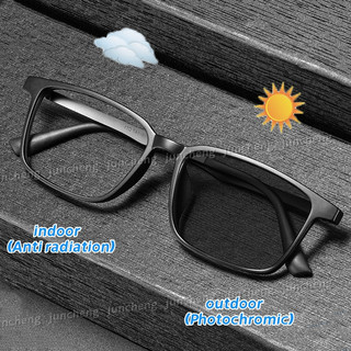 Chống Bức Xạ Photochromic Kính Mắt Nam Nữ Vuông Ống Kính Có Thể Thay Thế Kính Mắt Khung Chống Ánh Sáng Xanh Kính Mắt Máy Tính