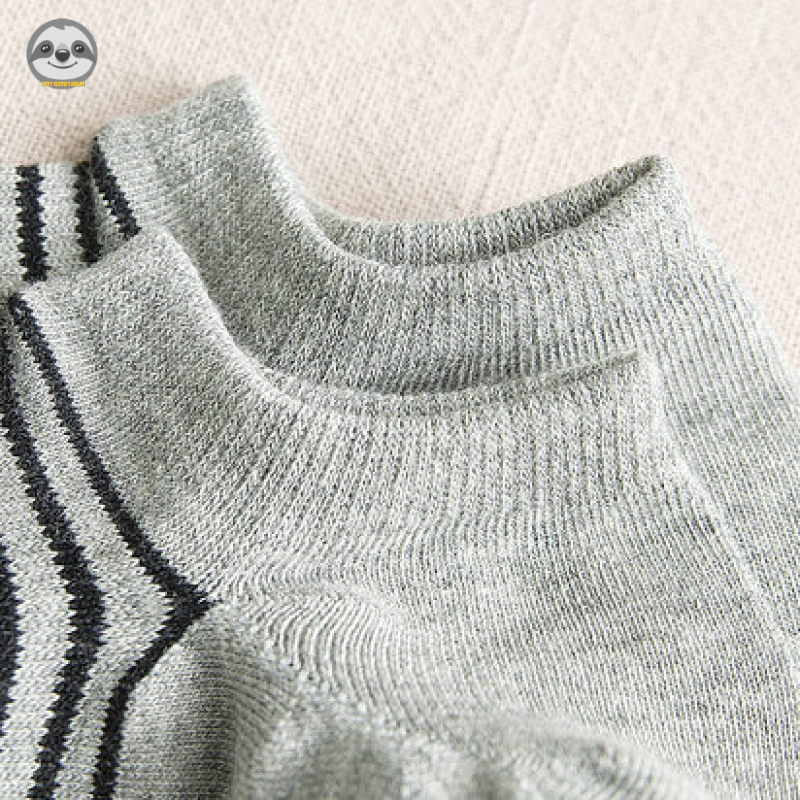 [Hàng có sẵn 2 đôi] Tất nam phong cách Muji Nhật Bản, cotton thoáng khí, thấm mồ hôi, cổ ngắn vô hình, sọc