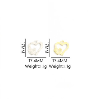 Bộ 10 Mặt Vòng cổ Hợp Kim Hình Trái Tim Đính Đá Đơn Giản Phong Cách Hàn Quốc