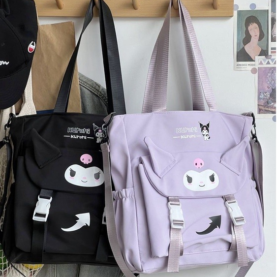 Phim hoạt hình Coolomi Túi đeo chéo một vai Túi tote một vai Túi dạy kèm lớp học Túi vải Túi tote vải Túi đeo chéo Túi vảiHoạt Hình Túi canvas Đeo Chéo In Hình coolomi one Piece Độc Đáo