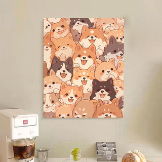 MOZI✨Đống thú cưng dễ thương 40*50cm tranh tô màu theo số tranh tô màu số hoá tranh số hóa tranh sơn dầu số hoá tranh sơn dầu số  sơn acrylic  tranh số hoá Tranh Sơn Dầu Vẽ Tay diy Hình Thú Cưng Hoạt Hình