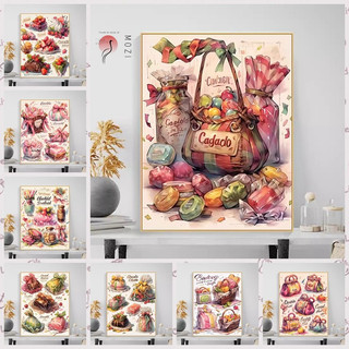 MOZI✨thức ăn ngon tranh sơn dầu số hoá tranh số hóa theo yêu cầu tranh tô màu theo số theo yêu cầu tranh số hóa Tranh phong cảnh hoạt hình kỹ thuật số sơn acrylic tranh tô màu theo số Tranh Sơn Dầu Kỹ Thuật Số Họa Tiết Độc Đáo diy