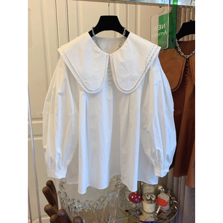 Áo Sơ Mi Tay Dài Dáng Rộng Phong Cách Hàn Quốc baju baju wanita Lenan panjang Hàng Mới Về Dành Cho Bạn Nữ