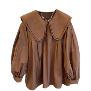 Áo Sơ Mi Tay Dài Dáng Rộng Phong Cách Hàn Quốc baju baju wanita Lenan panjang Hàng Mới Về Dành Cho Bạn Nữ