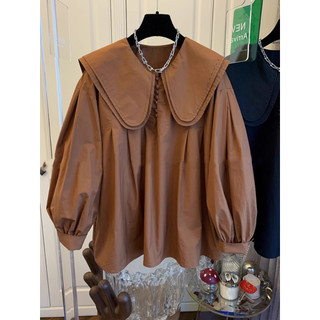 Áo Sơ Mi Tay Dài Dáng Rộng Phong Cách Hàn Quốc baju baju wanita Lenan panjang Hàng Mới Về Dành Cho Bạn Nữ