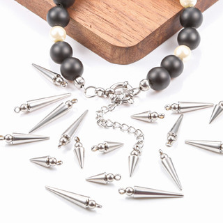 10 Chiếc Thép Không Gỉ Côn Mặt Dây Chuyền Kết Nối Quyến Rũ DIY Trang Sức Làm Phụ Kiện
