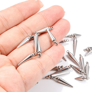 10 Chiếc Thép Không Gỉ Côn Mặt Dây Chuyền Kết Nối Quyến Rũ DIY Trang Sức Làm Phụ Kiện